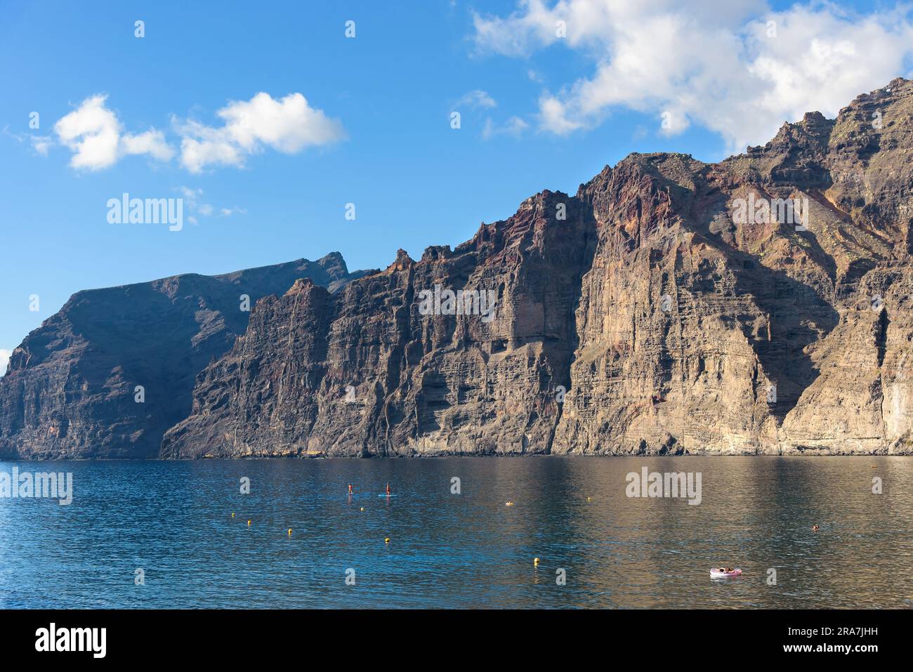 View of massive cliffs of Los Gigantes on the western coast of Tenerife. Canary Islands, Spain Stock Photo