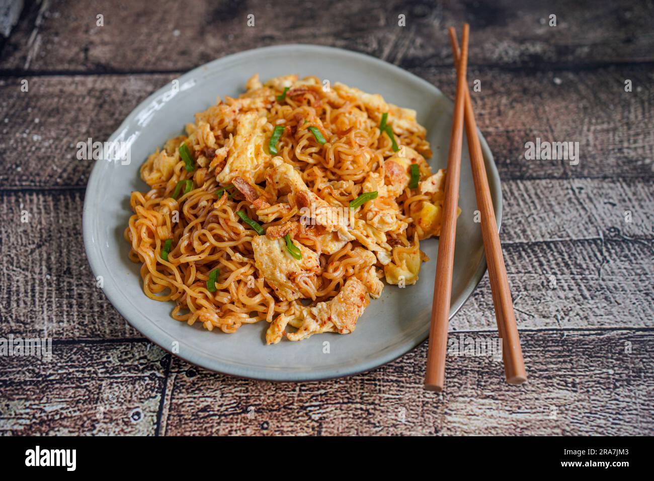 Indonesian stir fried instant noodles : Mie goreng Stock Photo - Alamy