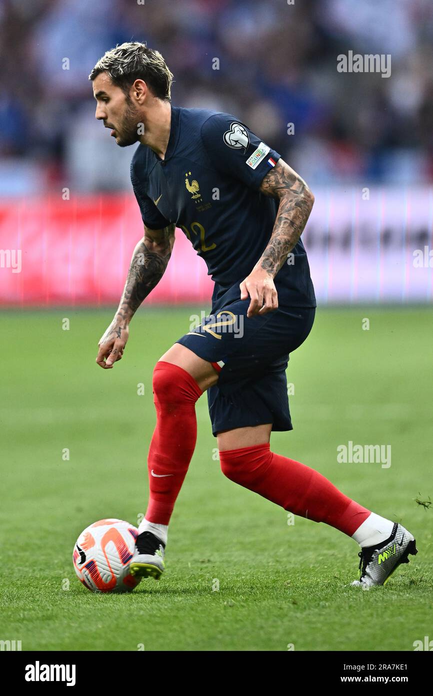 PARIS, FRANCE - JUNE 19: Theo Hernandez of France control ball during the  UEFA EURO 2024 qualifying round group B match between France and Greece at  S Stock Photo - Alamy