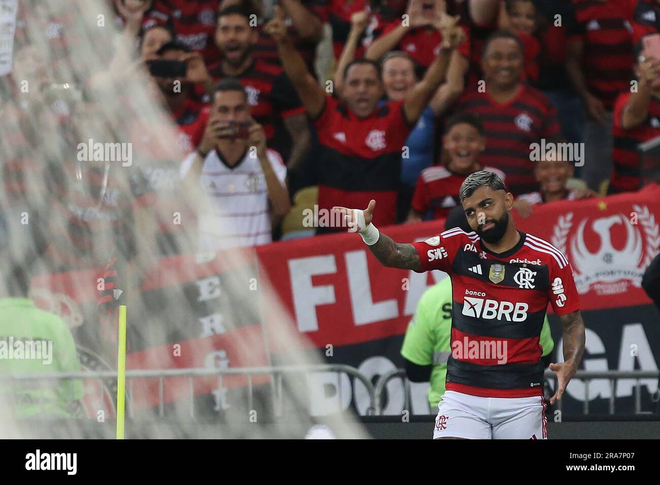Rio De Janeiro, Brazil. 12th Mar, 2022. Gabriel Barbosa (Gabigol) during  Bangu x Flamengo held at Maracanã Stadium, for the 10th round of the  Carioca Championship (Taça Guanabara), this Sunday night (12)
