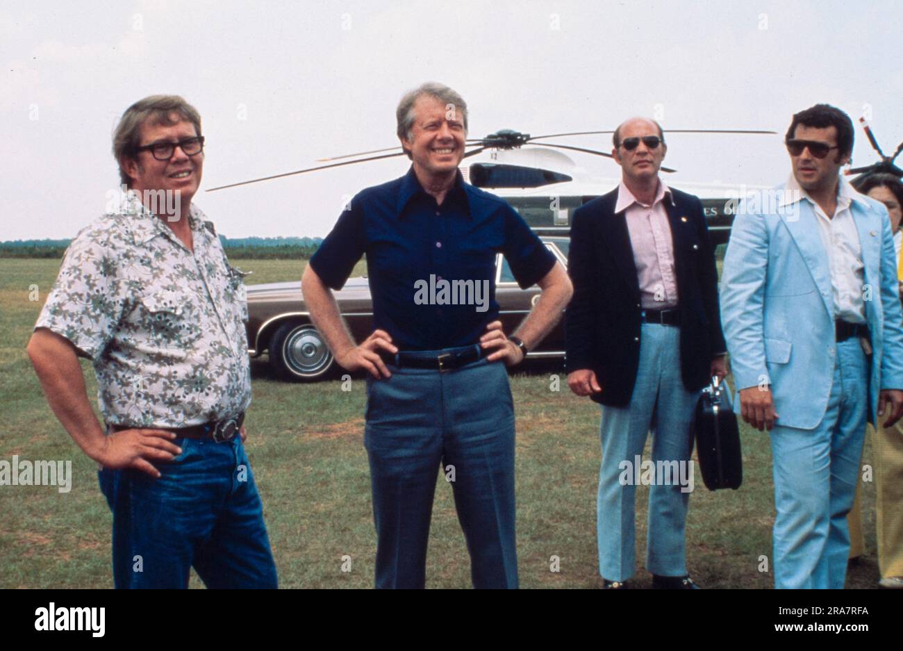 President Jimmy Carter with brother, Billy Carter at Peterson Airfield