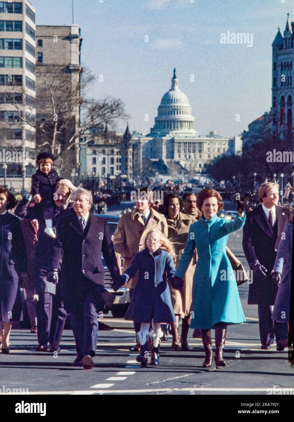 Jimmy Carter and his family - after being sworn in as 39th President of ...