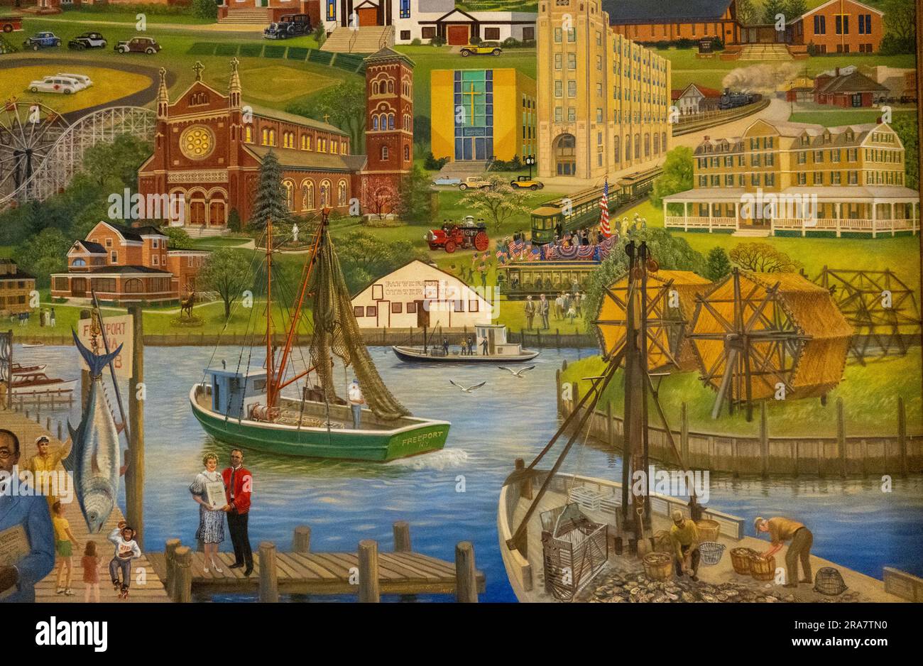 Freeport recreation center in Freeport Long Island New York Stock Photo Alamy