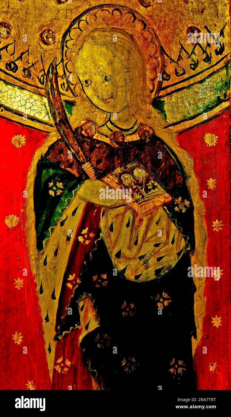 Eye, Suffolk, St Lucy, late 15th century rood screen painting, England ...