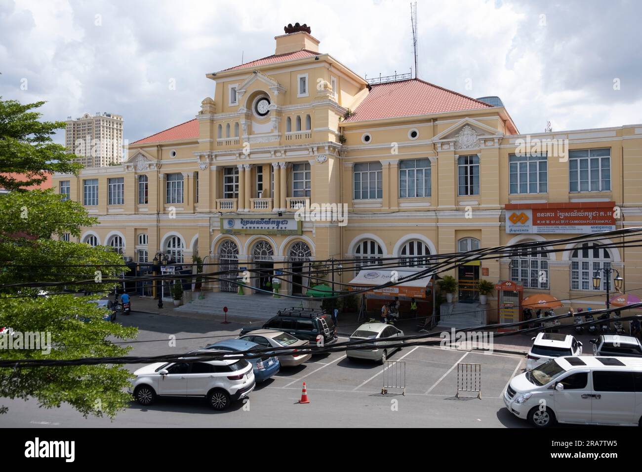 Phnom Penh, Cambodia. 26th June, 2023. The old Post Office in Phnom Penh. Built in 1890 and renovated in 2004. Once known as the 'Pearl of the Orient' due to its French-style architecture, Phnom Penh, the capital city of Cambodia, is undergoing rapid transformation. Primarily fuelled by Chinese investment, today's Phnom Penh is experiencing a surge in new developments, which in turn has led to the loss of much of its architectural heritage. (Photo by Oliver Raw/SOPA Images/Sipa USA) Credit: Sipa USA/Alamy Live News Stock Photo