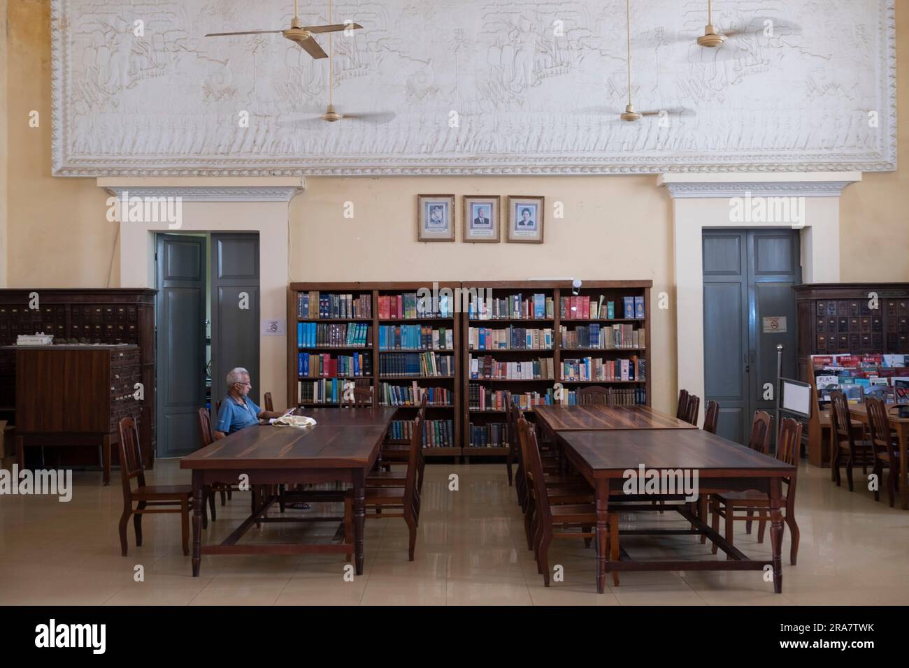 Phnom Penh, Cambodia. 26th June, 2023. Interior of the National Library ...