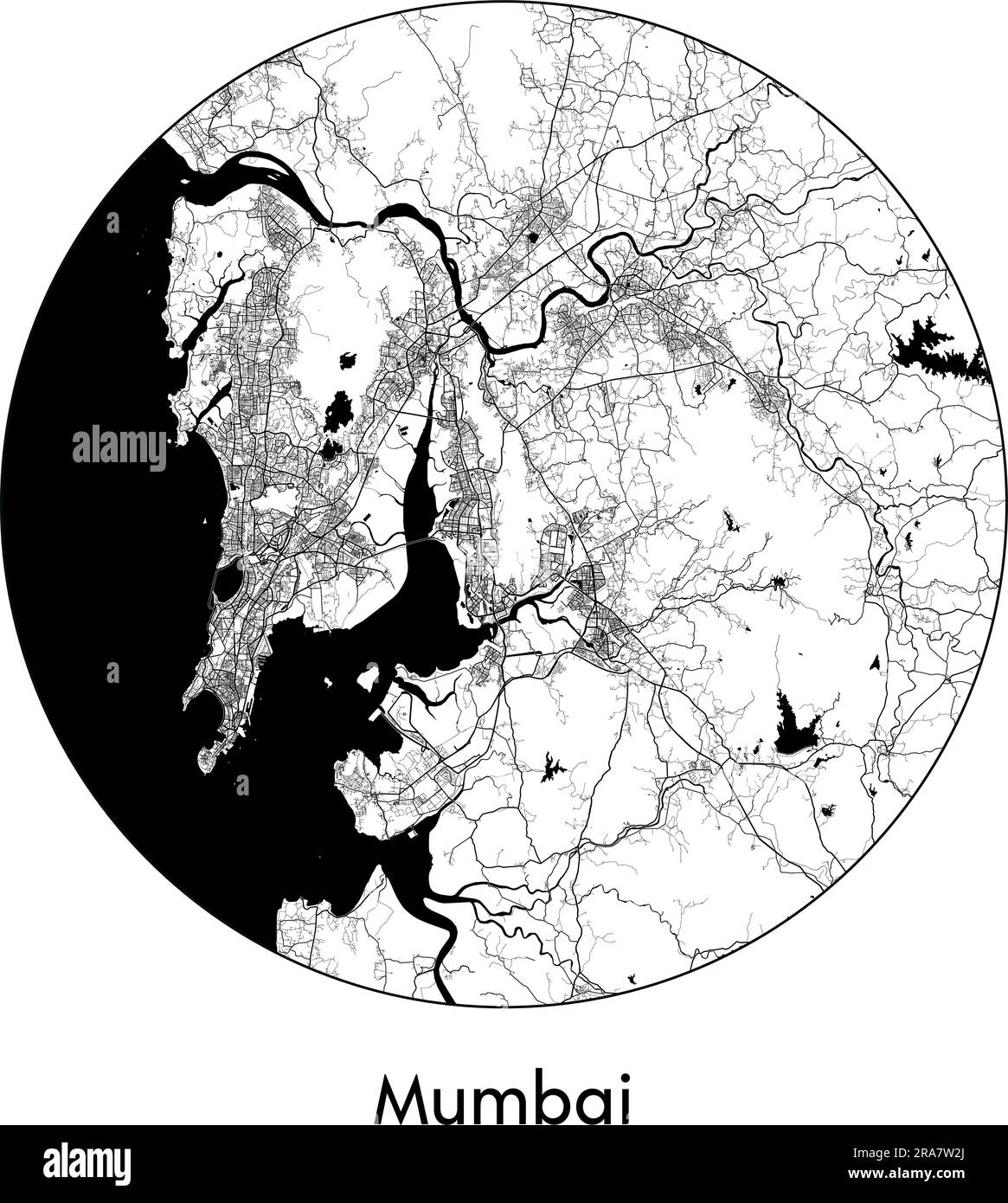 Bombay Map Outline