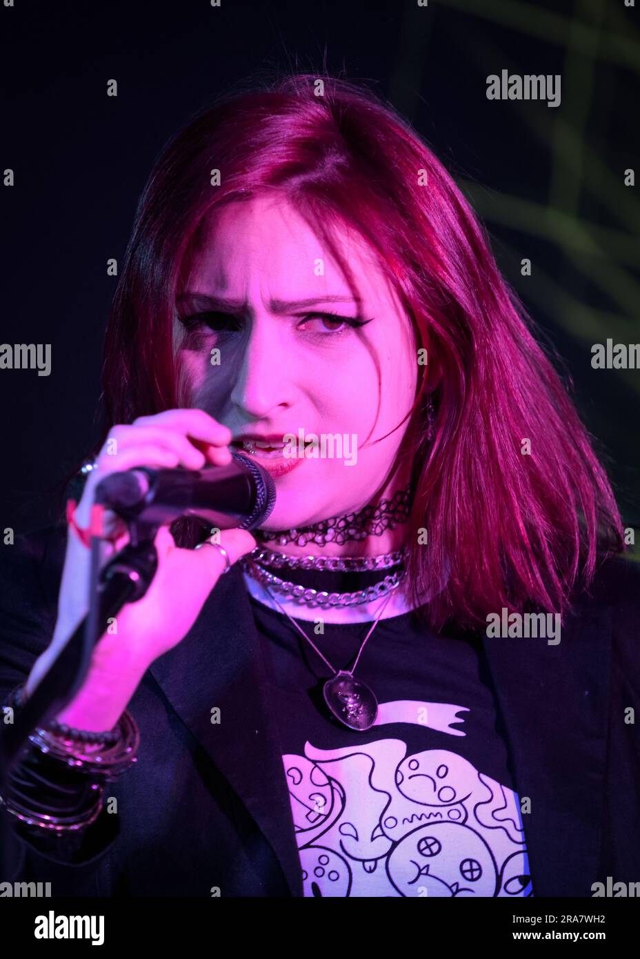 Sabine Hay, Derbyshire UK. 01 July 2023. Exile Music Festival. Caption