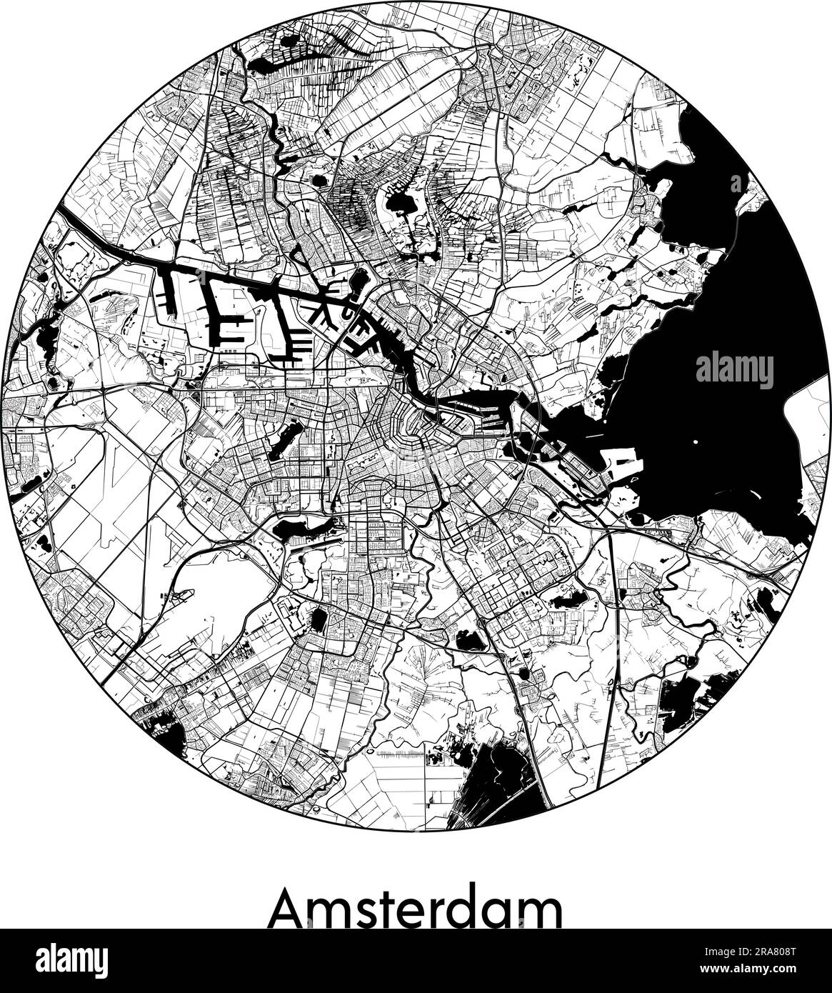 Netherlands map illustration Stock Vector Images - Alamy