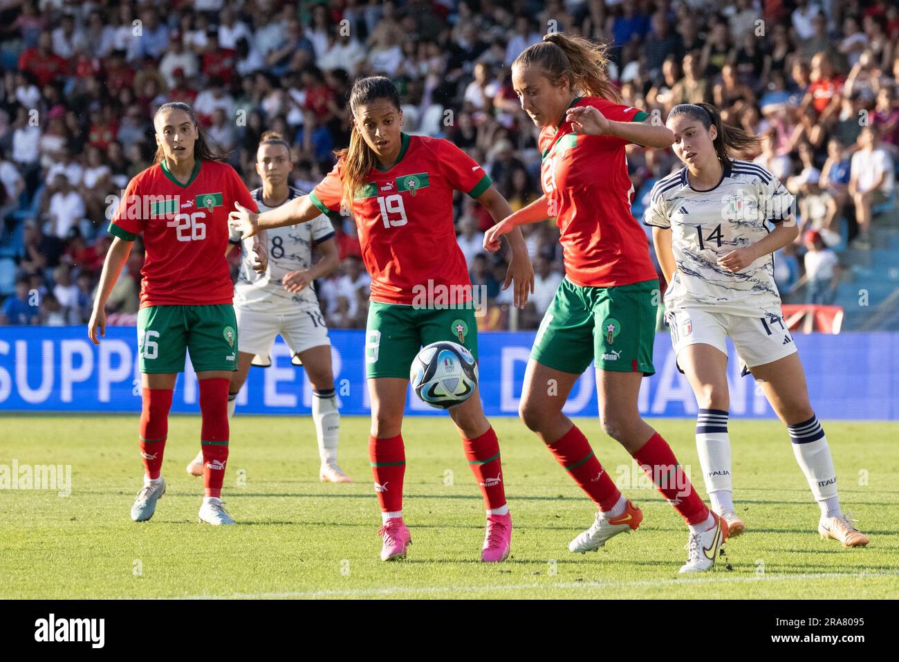 Mrabet Giulia Dragoni of Italy, Anissa Lahmari, Sakina Ouzraoui and Yasmin ...