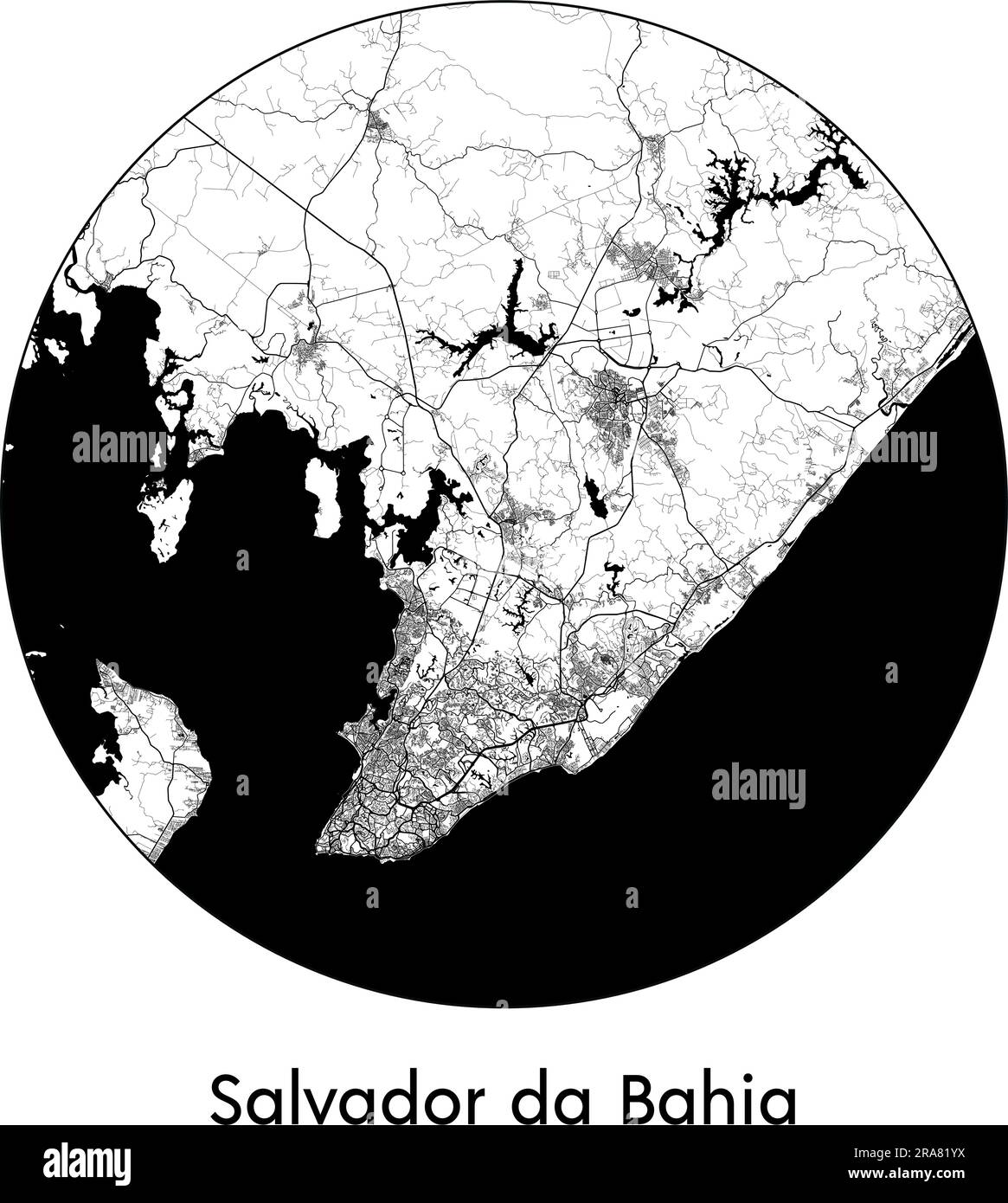 Salvador map Black and White Stock Photos & Images - Alamy