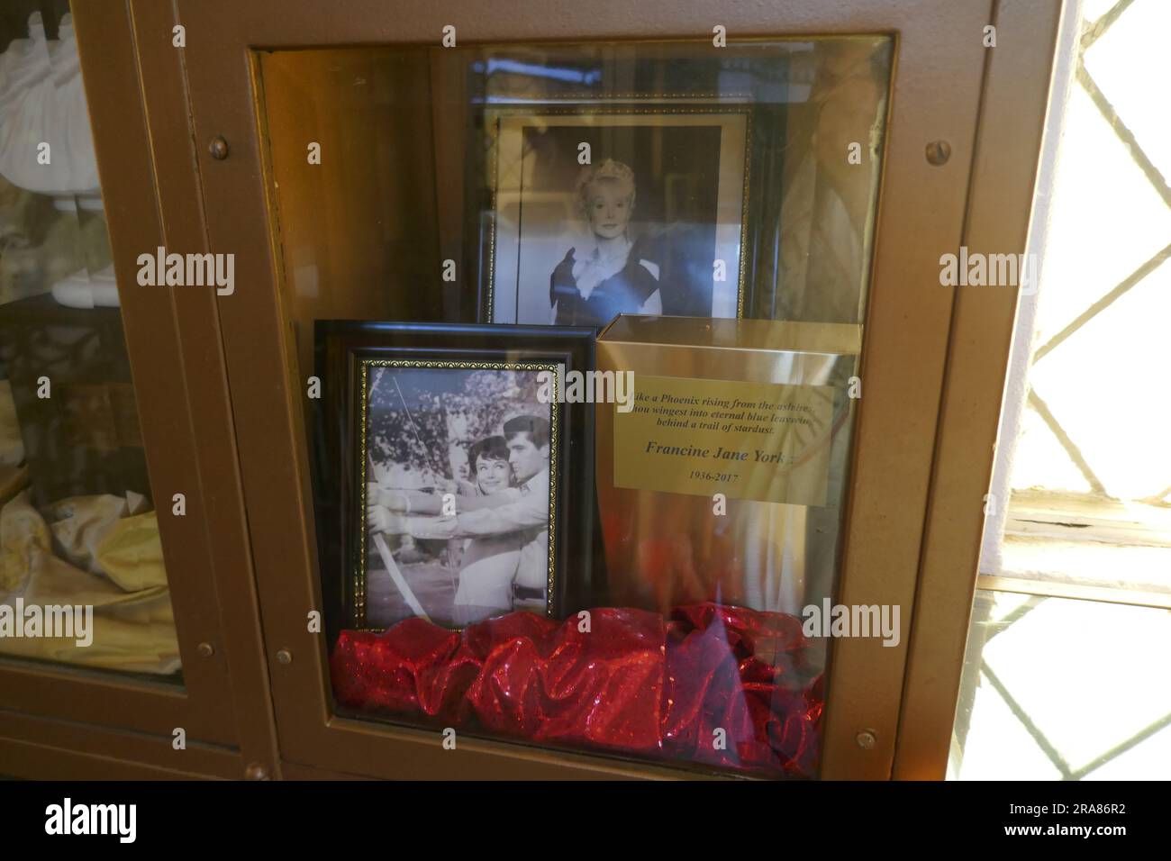 Los Angeles, California, USA 1st July 2023 Actress Francine York Grave/Niche in Chapel Columbarium at Hollywood Forever Cemetery on July 1, 2023 in Los Angeles, California, USA. Photo by Barry King/Alamy Stock Photo Stock Photo