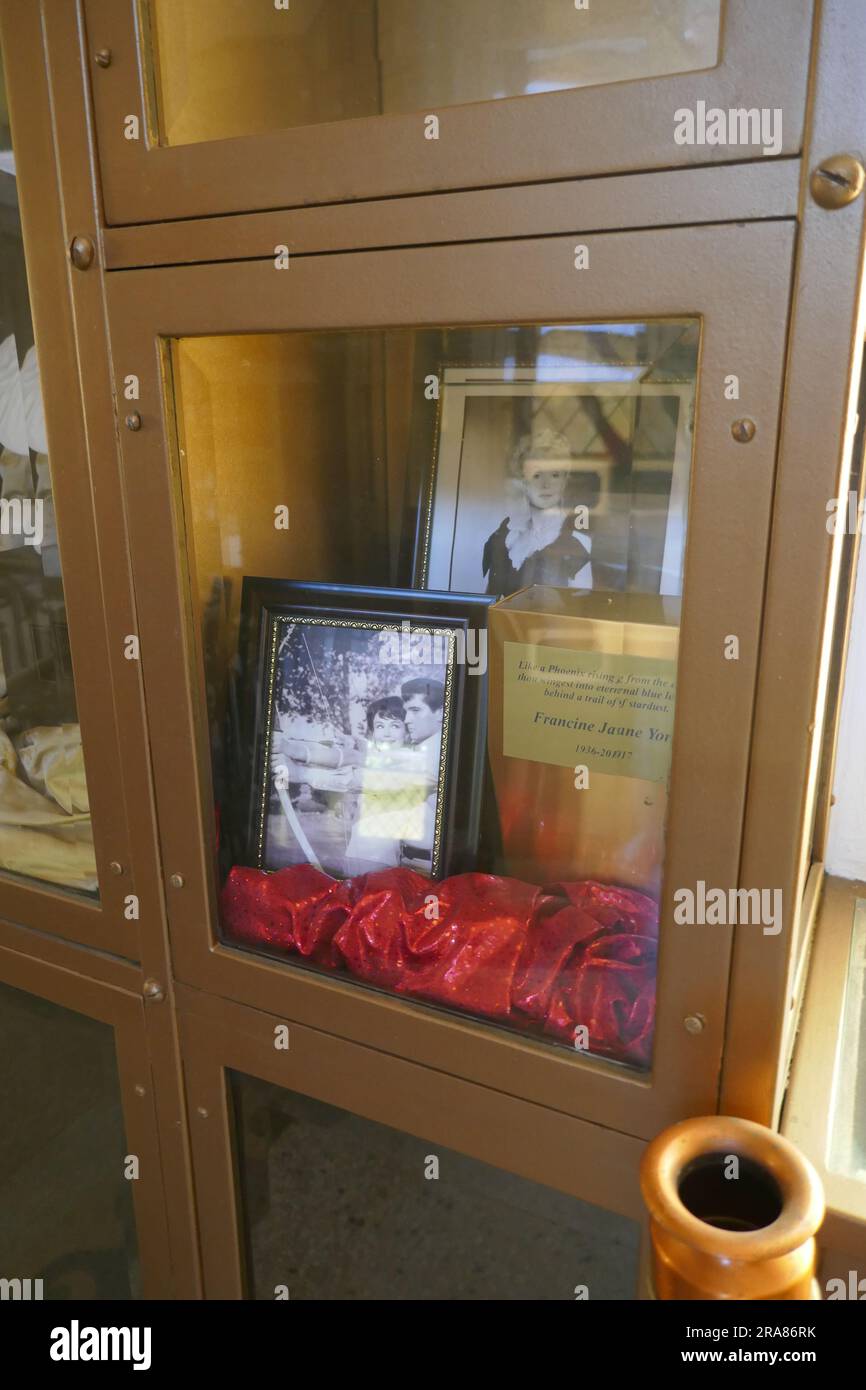 Los Angeles, California, USA 1st July 2023 Actress Francine York Grave/Niche in Chapel Columbarium at Hollywood Forever Cemetery on July 1, 2023 in Los Angeles, California, USA. Photo by Barry King/Alamy Stock Photo Stock Photo