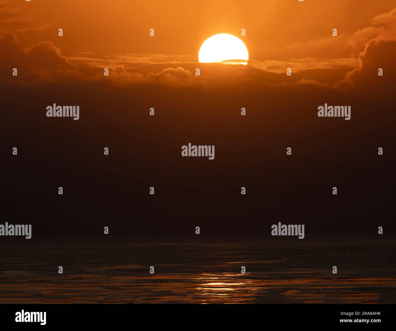 Sunset over the Pacific Ocean Stock Photo