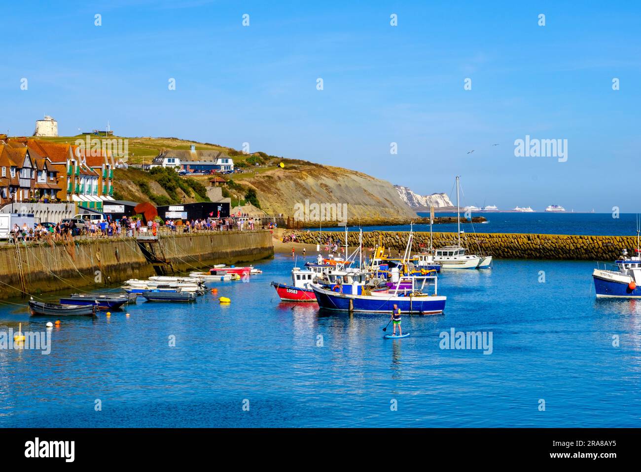 Folkestone harbour fishing boats hi-res stock photography and images ...
