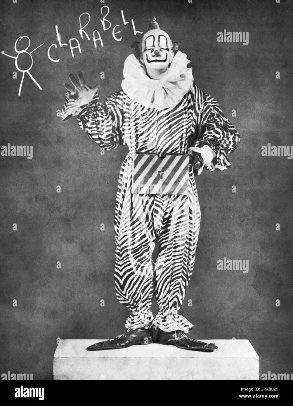 New York, New York:  c. 1952 A portrait of Clarabell the Clown, the mute patner of Howdy Doody of the popular children's NBC television show, 'The Howdy Doody Show'. Stock Photo