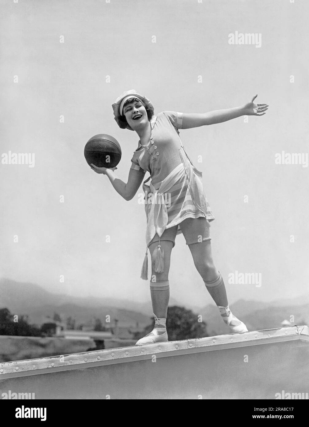 Los Angeles, California c. 1924 A young woman wearing casual flapper