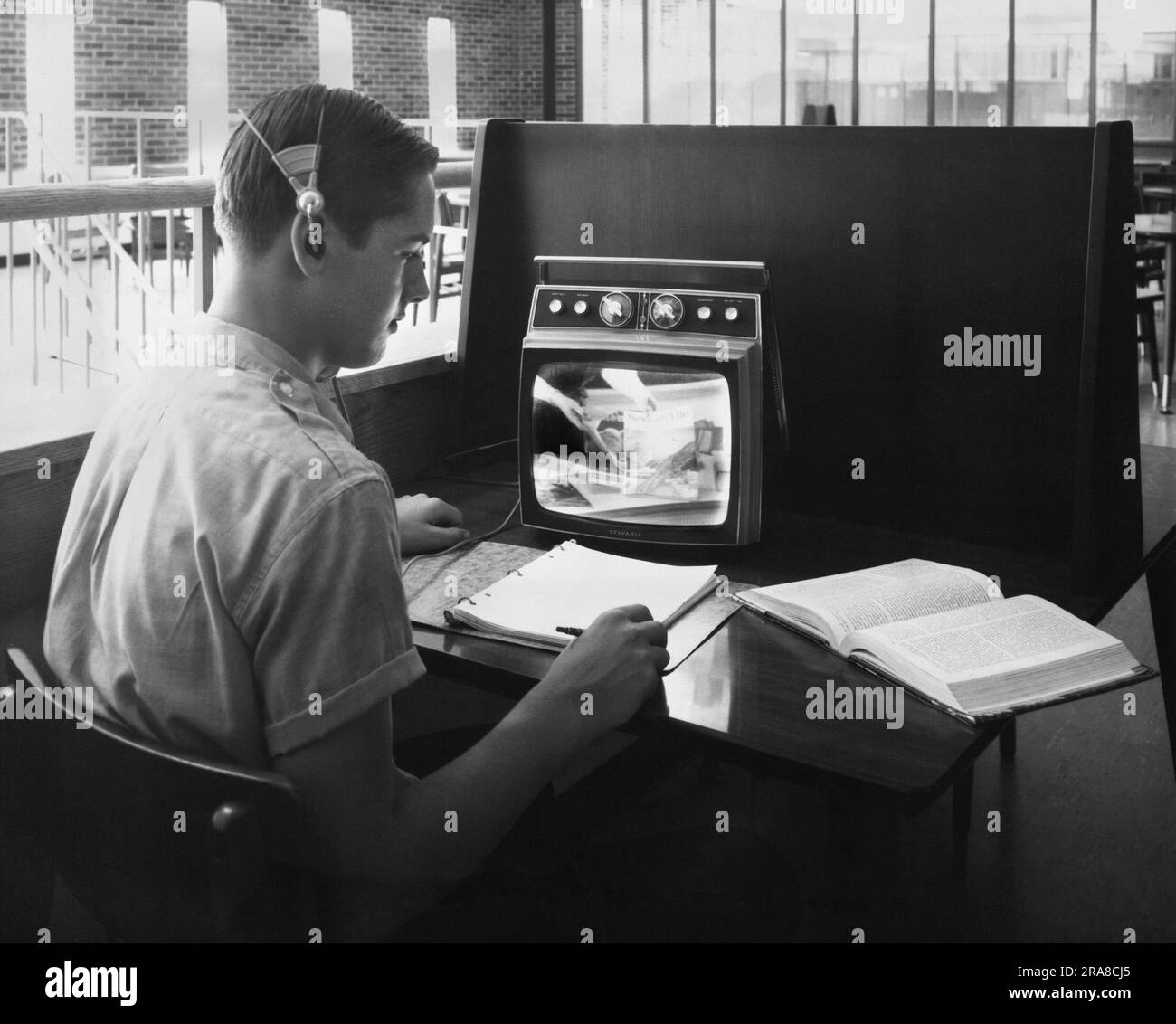 Allendale, New Jersey January 10, 1967 A student using the closed