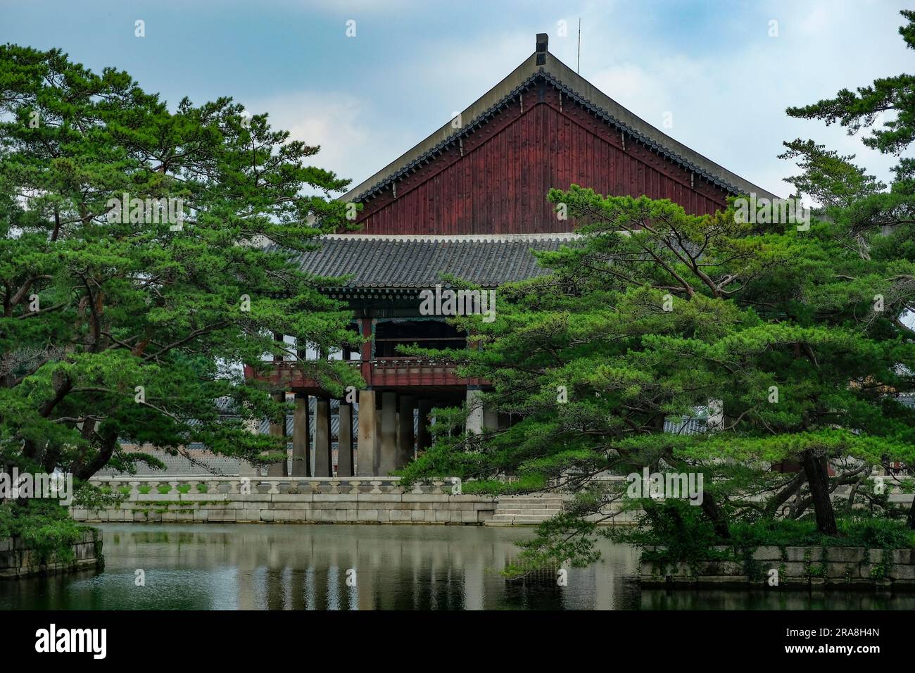 Seoul, South Korea - June 28, 2023: Detail of the Gyeongbokgung Palace in Seoul, South Korea. Stock Photo