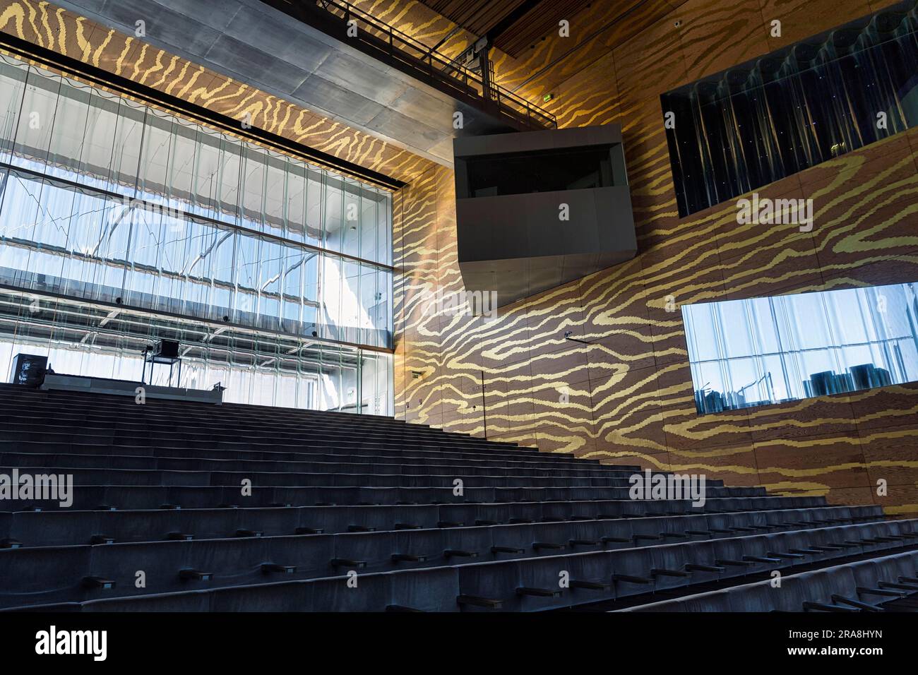 Sala Suggia concert hall, Casa da Musica concert hall, Casa da Musica, architect Rem Koolhaas and Ellen Van Loon, interior, modern architecture Stock Photo