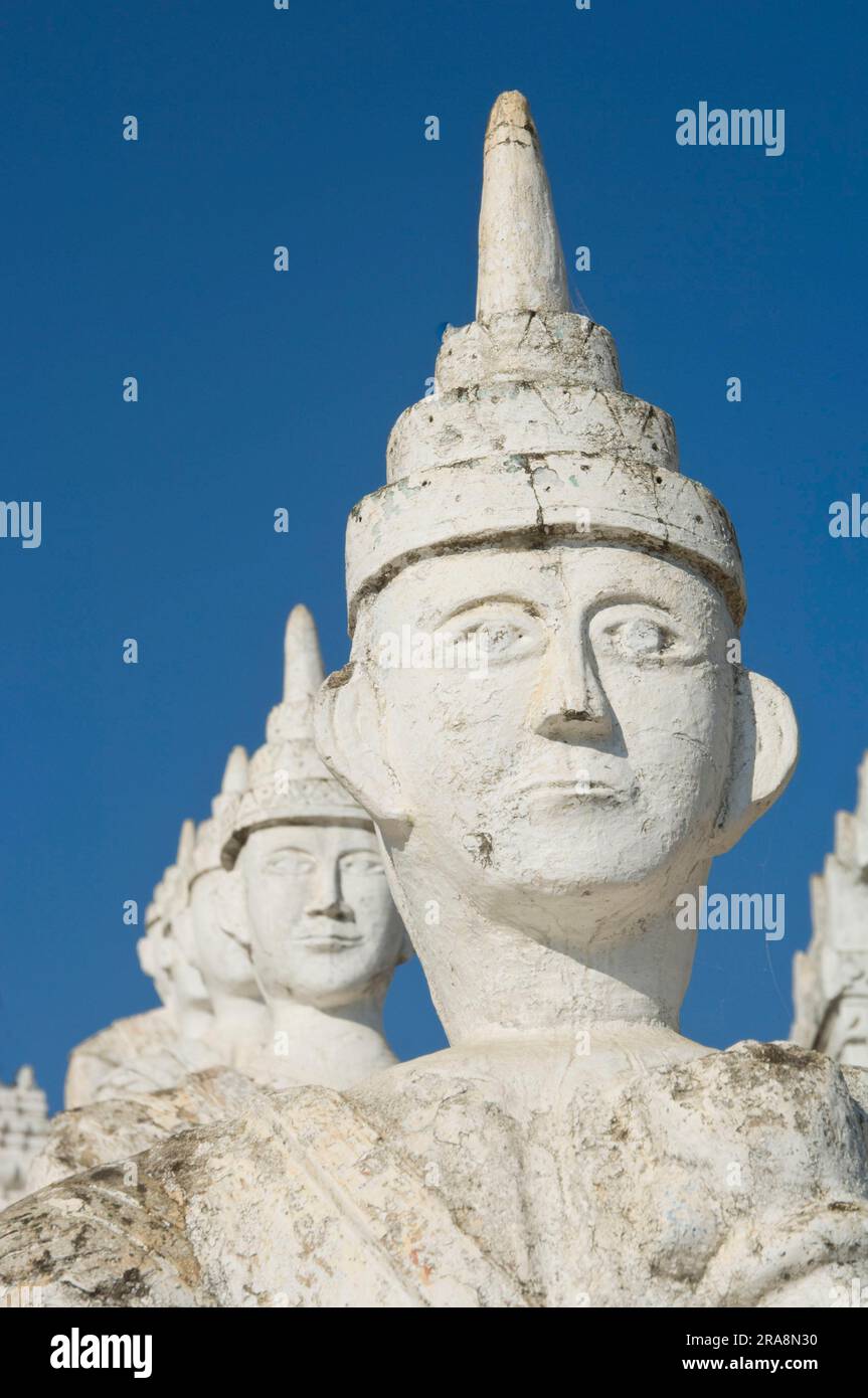 Set Taw Ya Pagoda, Mingun, Burma, Myanmar, Settawya Pagoda Stock Photo
