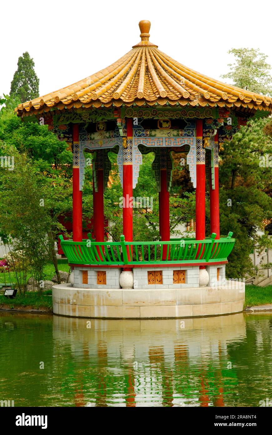 Round pavilion, Chinese garden, Zurich, Switzerland Stock Photo - Alamy