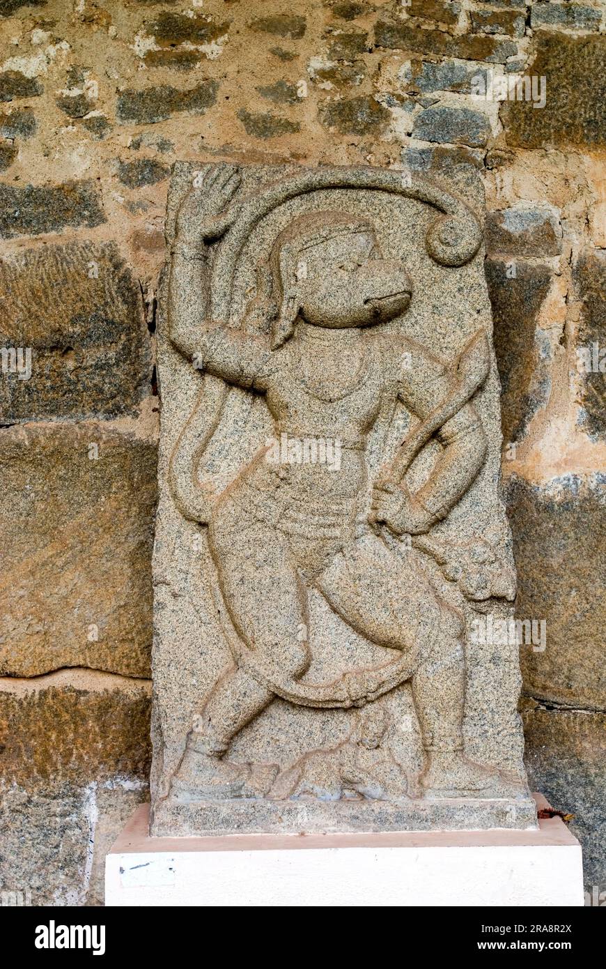 Hanuman in Zanana Enclosure in Hampi, Karnataka, South India, India, Asia. UNESCO World Heritage Site Stock Photo