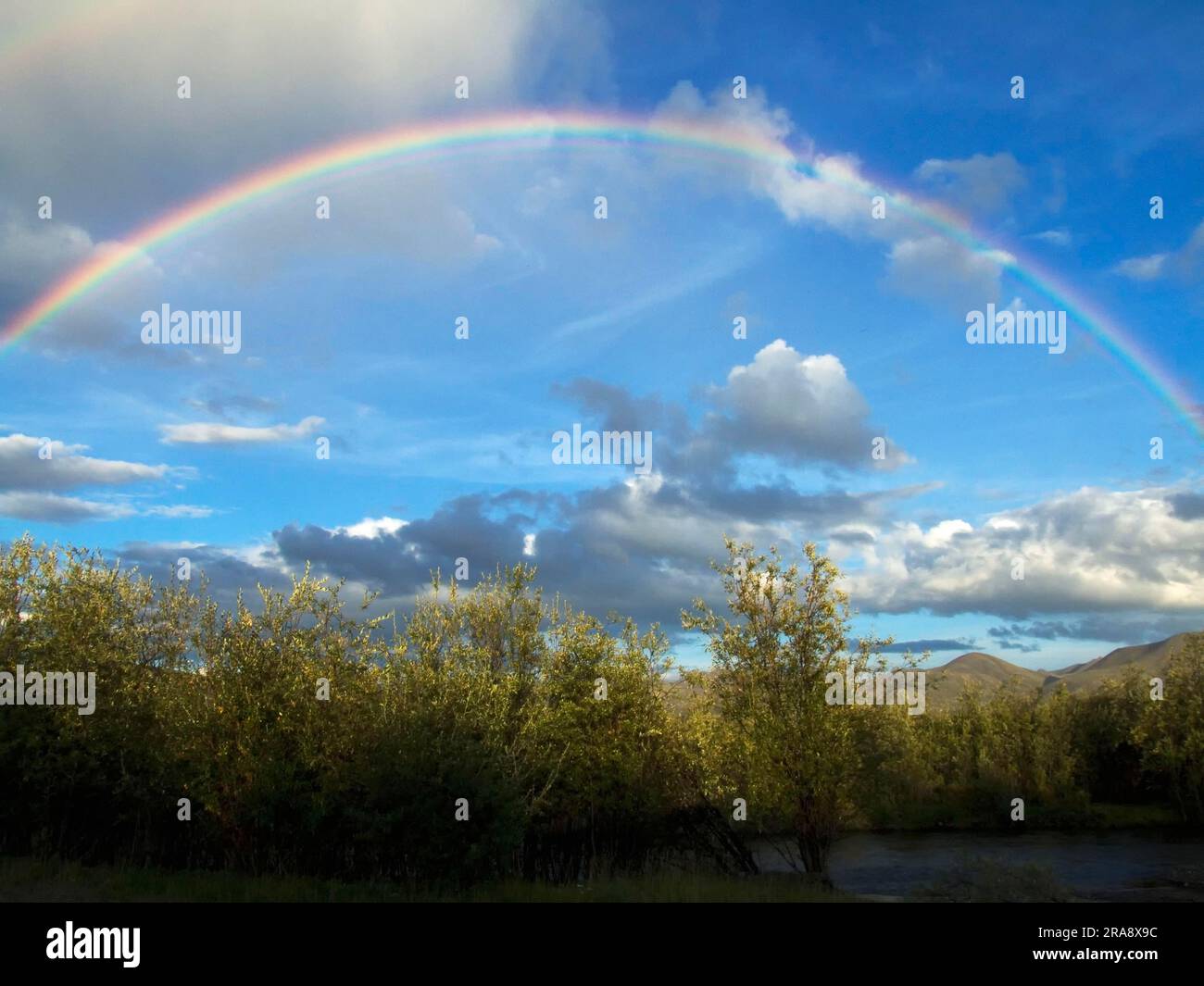 Rainbow, Tombstone Territorial Park, Yukon, Canada Stock Photo Alamy