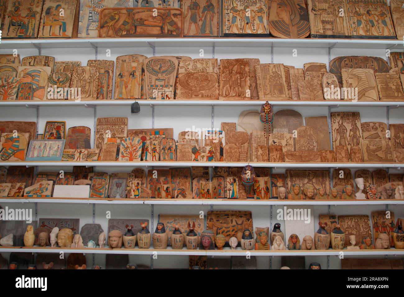 Egyptian stone figures, souvenir shop, Luxor, souvenir shop, souvenir ...