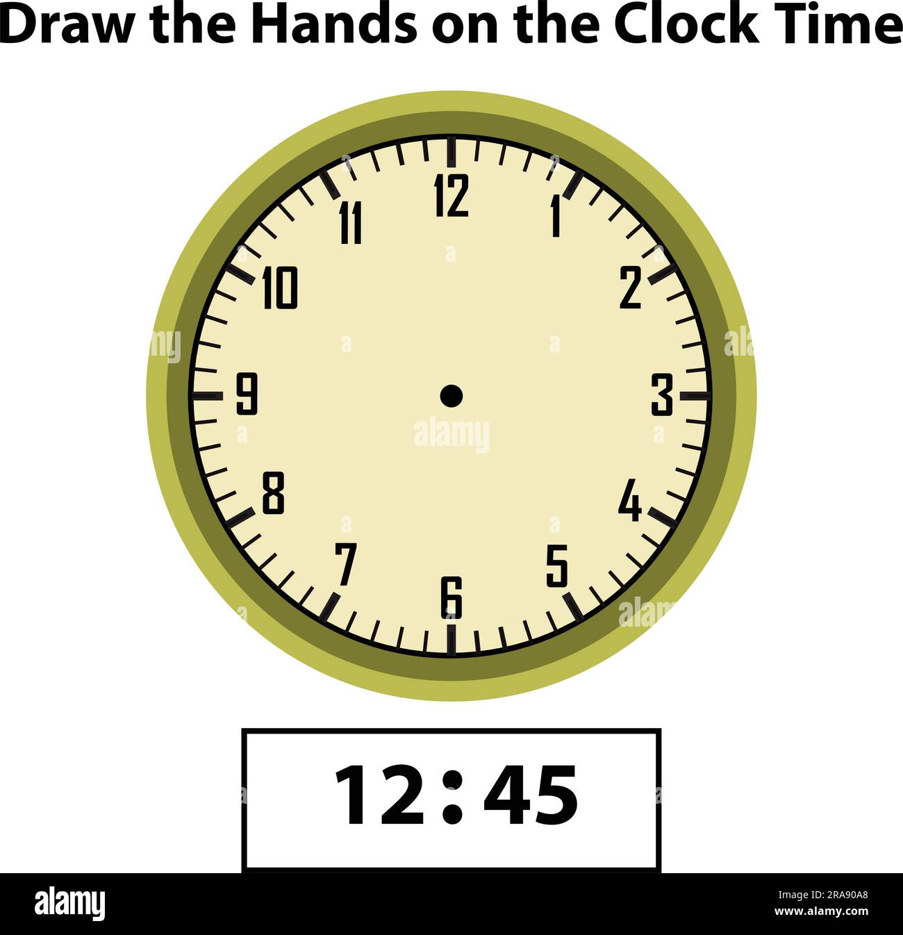 Draw hands Analog clock. What is the time, Learning clock, and math