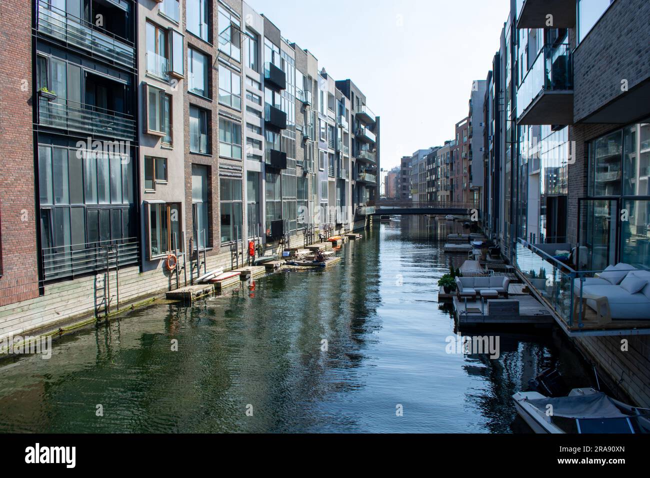Modern housing estate in Copenhagen, Denmark. A new district