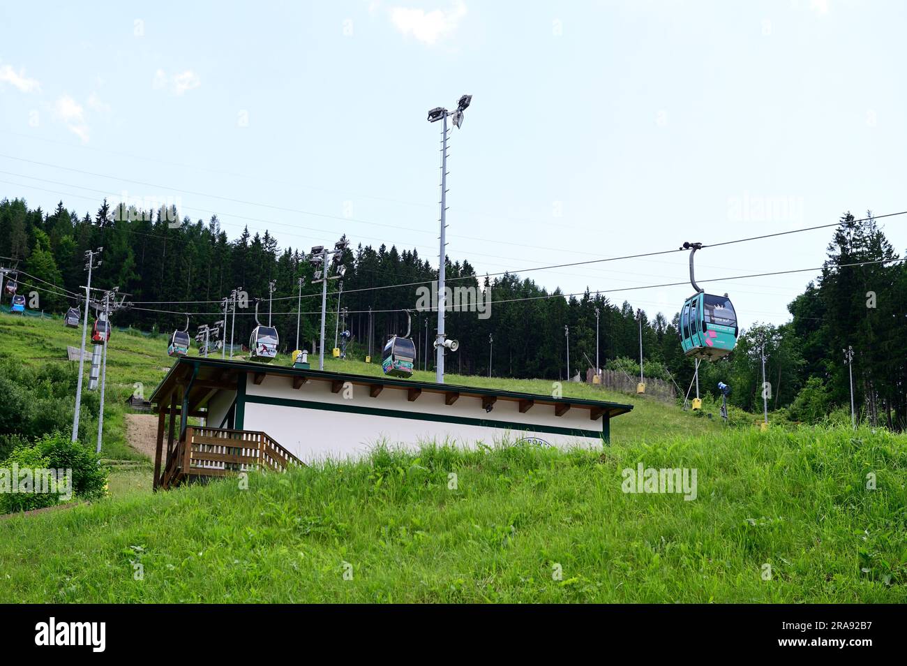 Semmering, Lower Austria, Austria. Lift system at Semmering Stock Photo