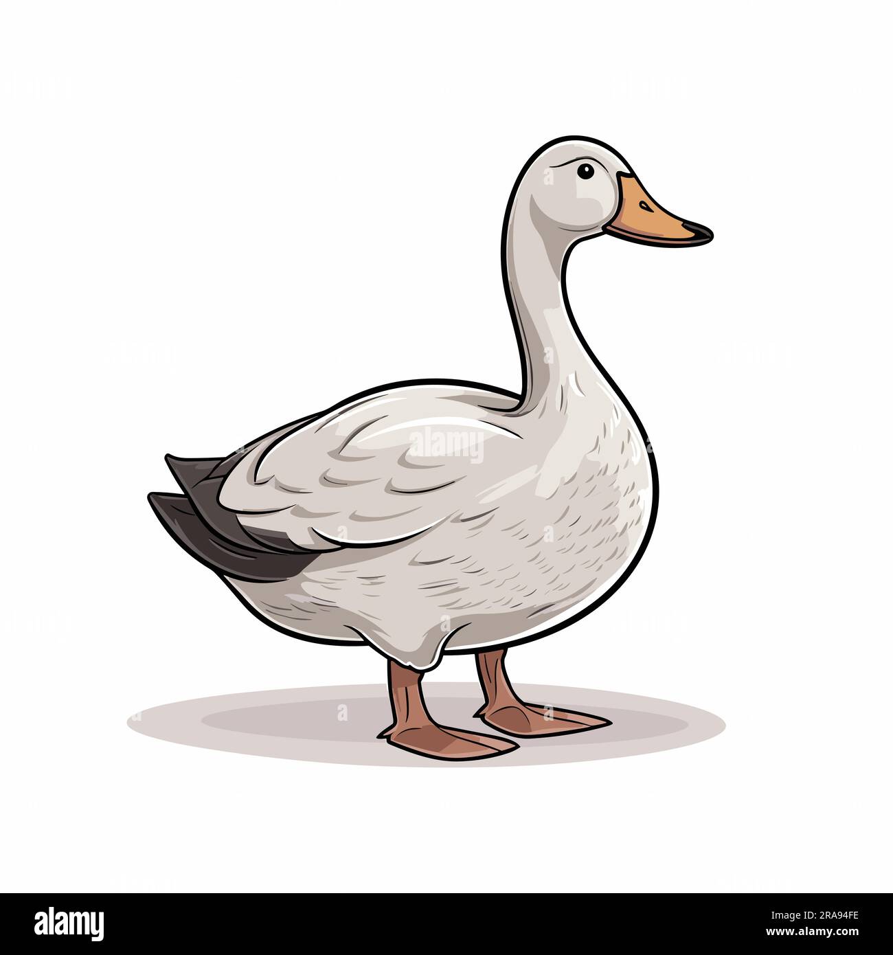 Duck. Duck hand-drawn illustration. Vector doodle style cartoon ...