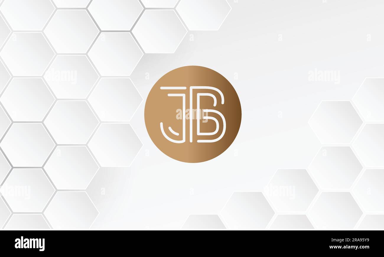 JB, BJ, Abstract Letters Logo Monogram Stock Vector