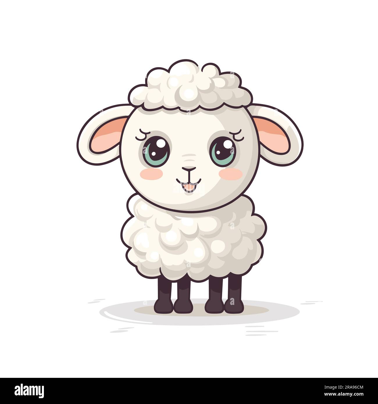 Ewe. Ewe hand-drawn illustration. Vector doodle style cartoon ...