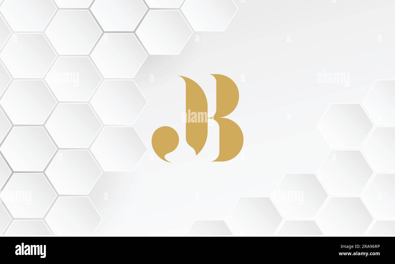 JB, BJ, Abstract Letters Logo Monogram Stock Vector