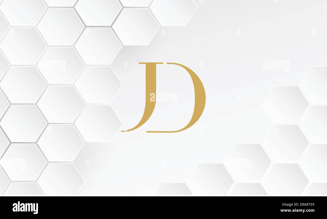 JD, DJ, Abstract Logo Design Stock Vector