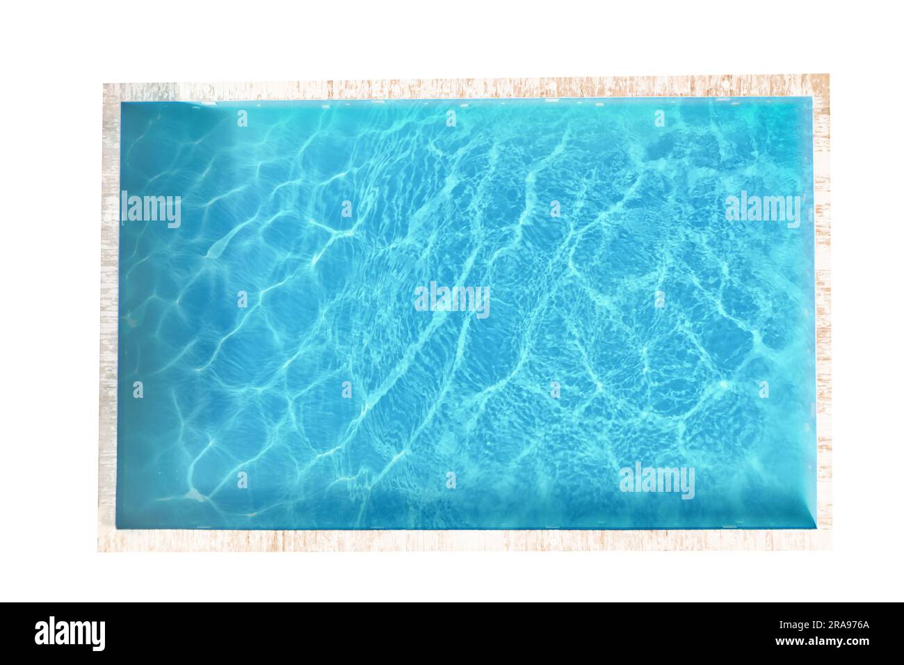 Swimming pool isolated on white, top view Stock Photo - Alamy