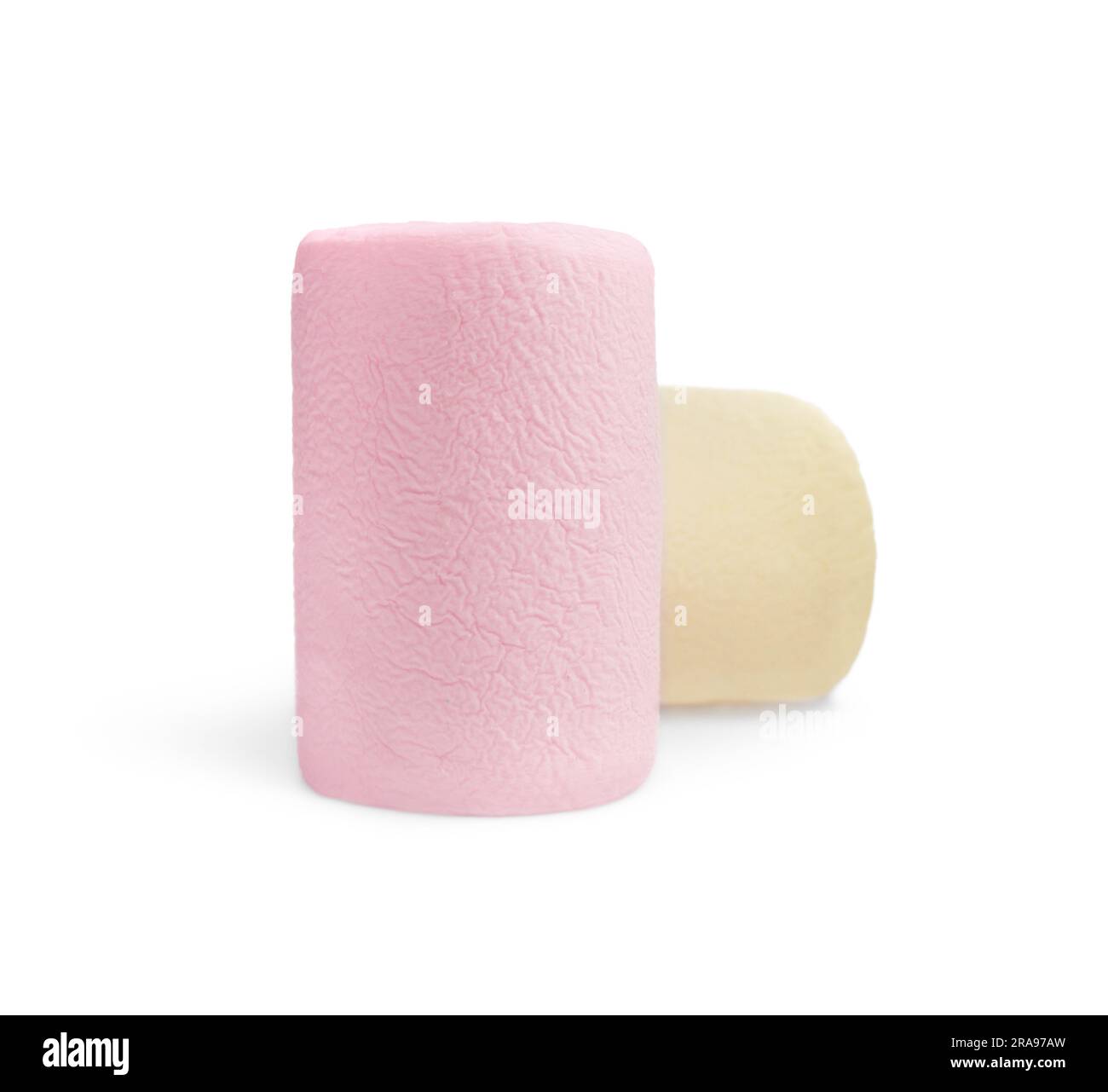 Delicious sweet puffy marshmallows on white background Stock Photo - Alamy