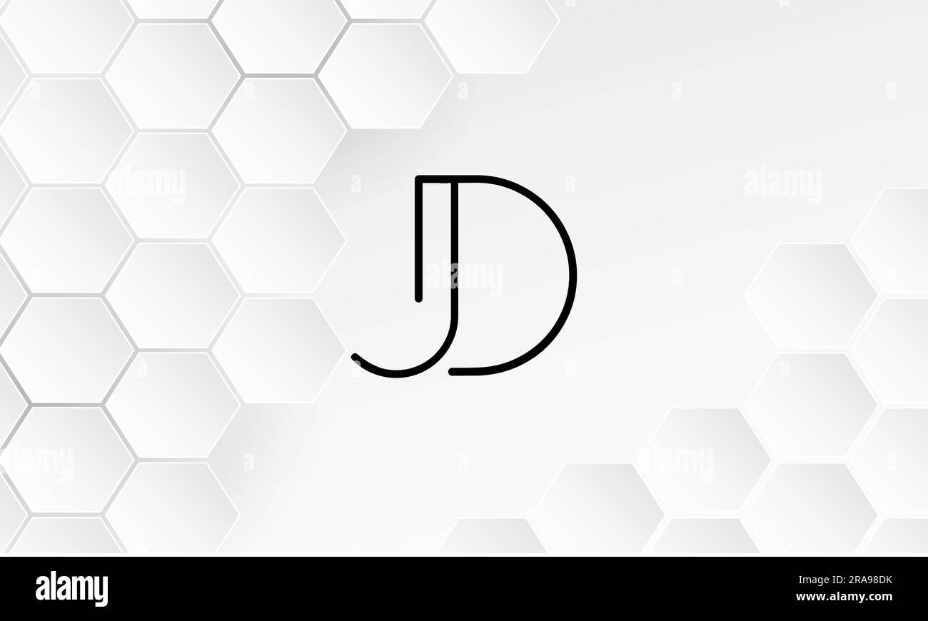 JD, DJ, Abstract Logo Design Stock Vector