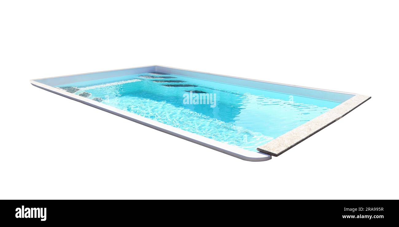 Backyard design with pool Cut Out Stock Images & Pictures - Alamy