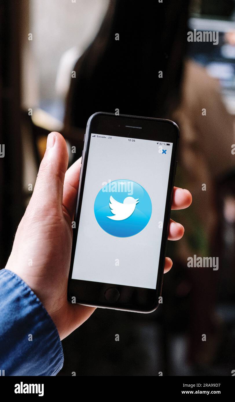 Twitter logo is displayed on the screen. Twitter logo on black or white