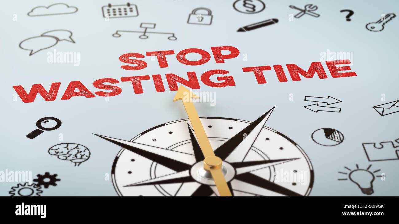 Time management text icons hi-res stock photography and images - Alamy
