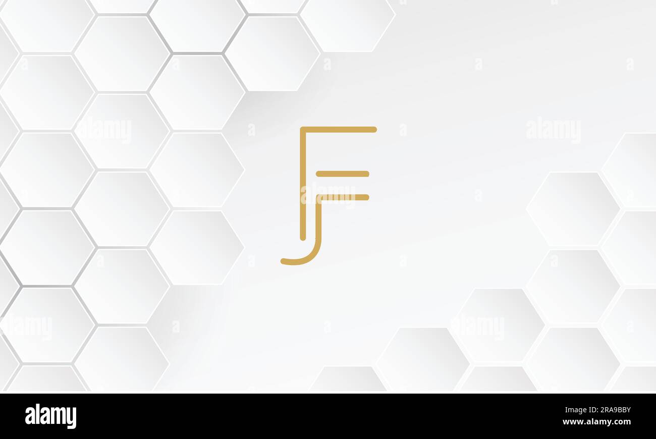 JF, FJ, Abstract Letters Logo Monogram Stock Vector