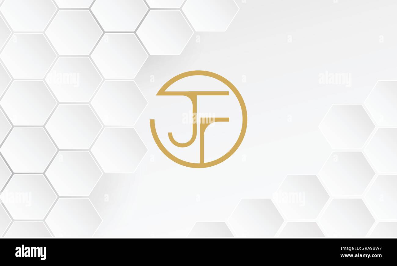 JF, FJ, Abstract Letters Logo Monogram Stock Vector
