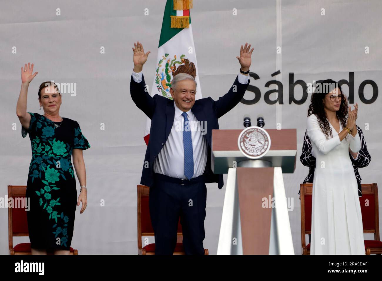 Non Exclusive: July 1, 2023, Mexico City, Mexico: The President of