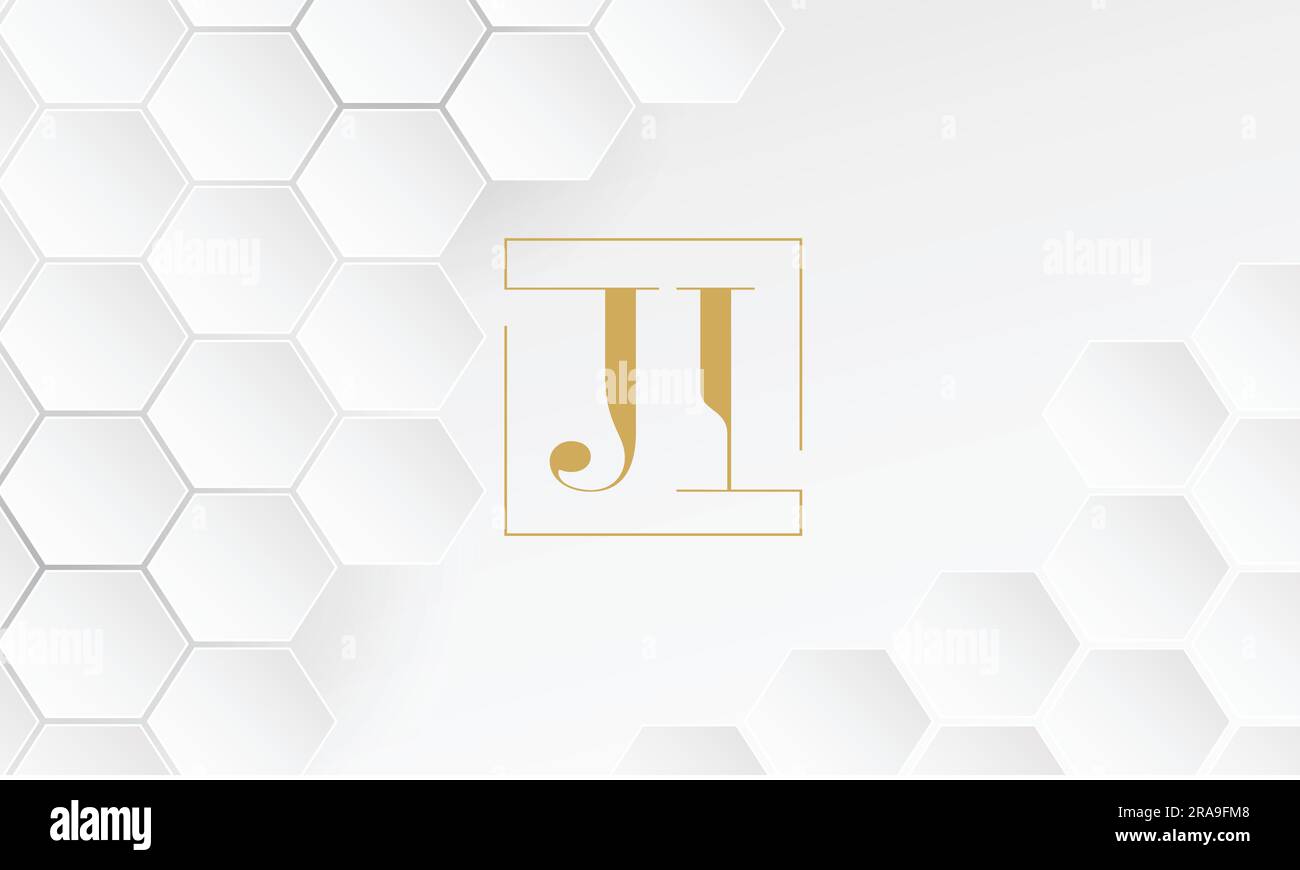 J I, I J, Abstract Letters Logo Monogram Stock Vector