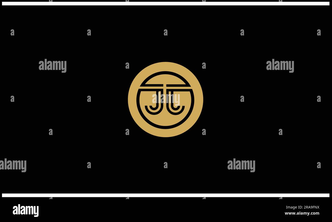 J, JJ, Abstract Letters Logo design Stock Vector