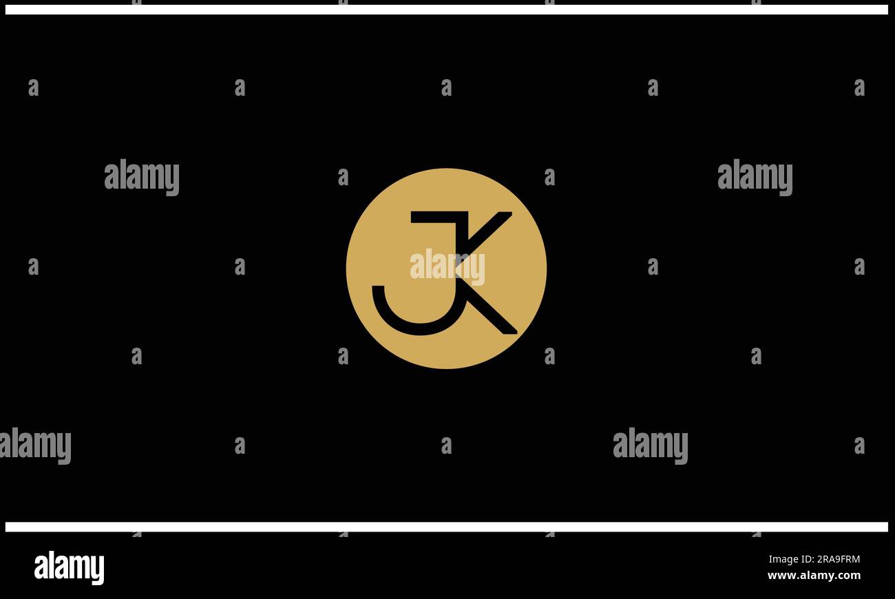 JK, KJ, Abstract Letters Logo Monogram Stock Vector