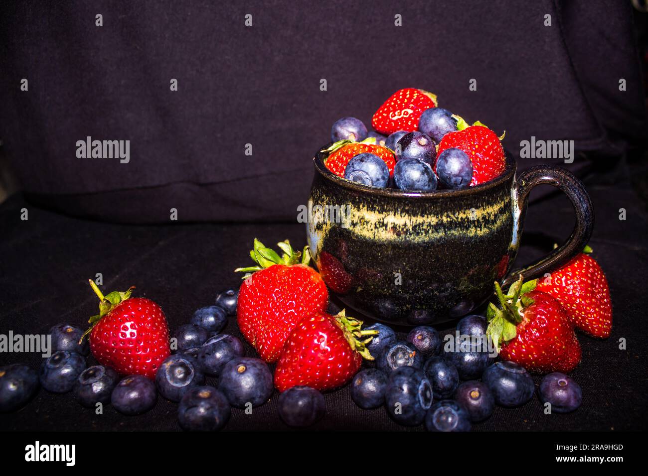 A Cup of Berries Stock Photo